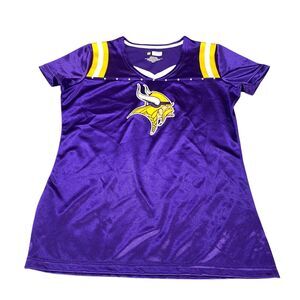 Minnesota Vikings‎ Shirt Womens Medium Purple NFL Team Apparel Football Sports